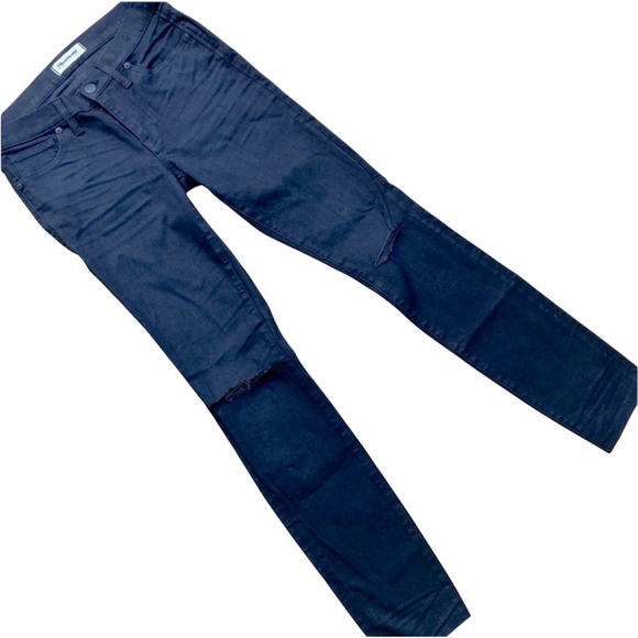 Women’s Madewell Black Jeans Busted Knee Size 27 NWOT - Picture 5 of 8